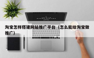 鹿邑淘宝怎样搭建网站推广平台（怎么能给淘宝做推广）